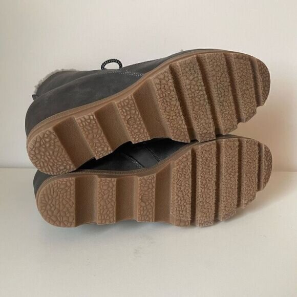 Maurices Ankle Boots Wedge Heel Shearling Fur Lined Size 11 Warm Booties Camille - Picture 4 of 4